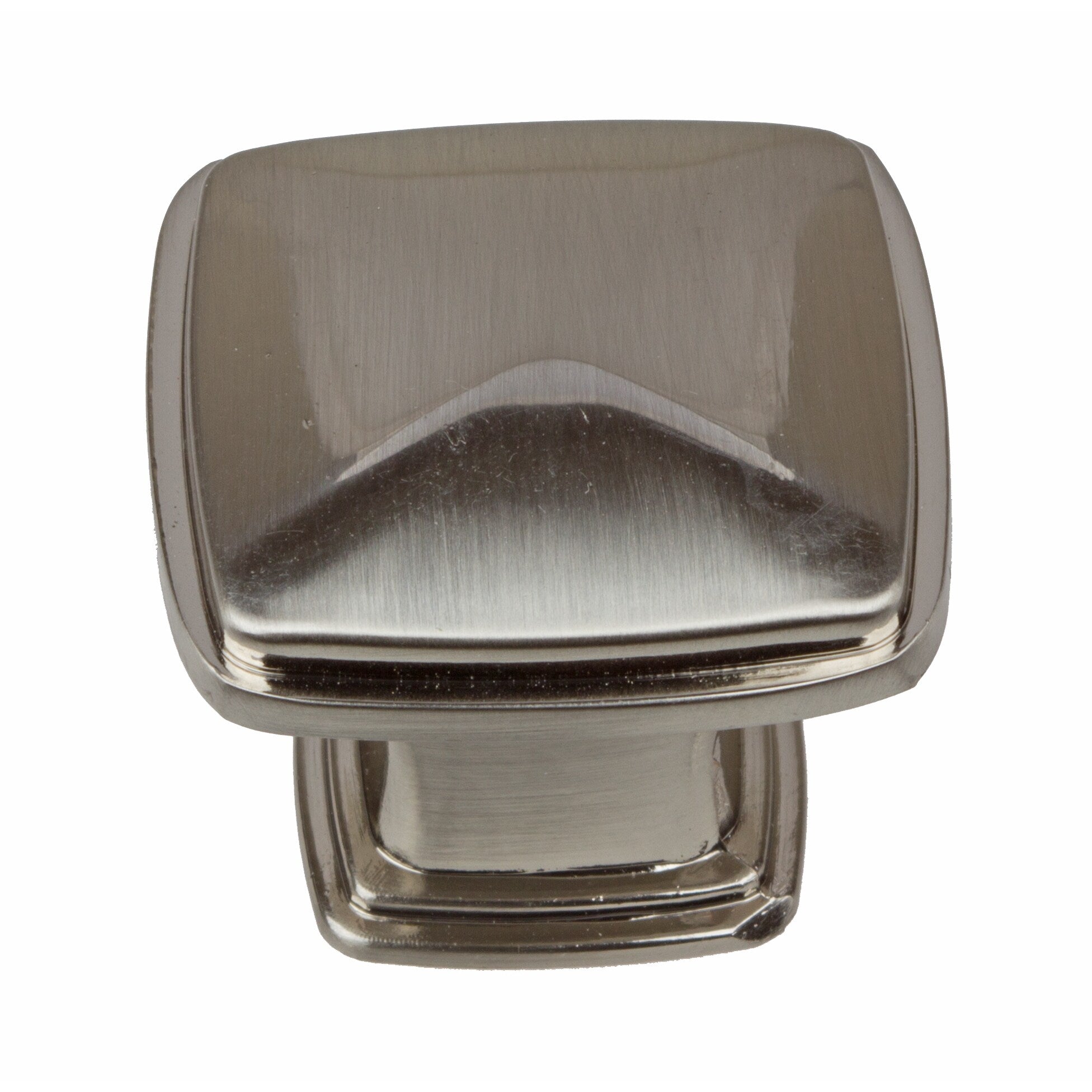 Gliderite 1.25 Inch Satin Nickel Square Deco Cabinet Knobs Pack Of 10