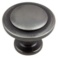 Gliderite 1.25 Inch Satin Pewter Classic Round Ring Cabinet Knob Pack Of 10 Or 25