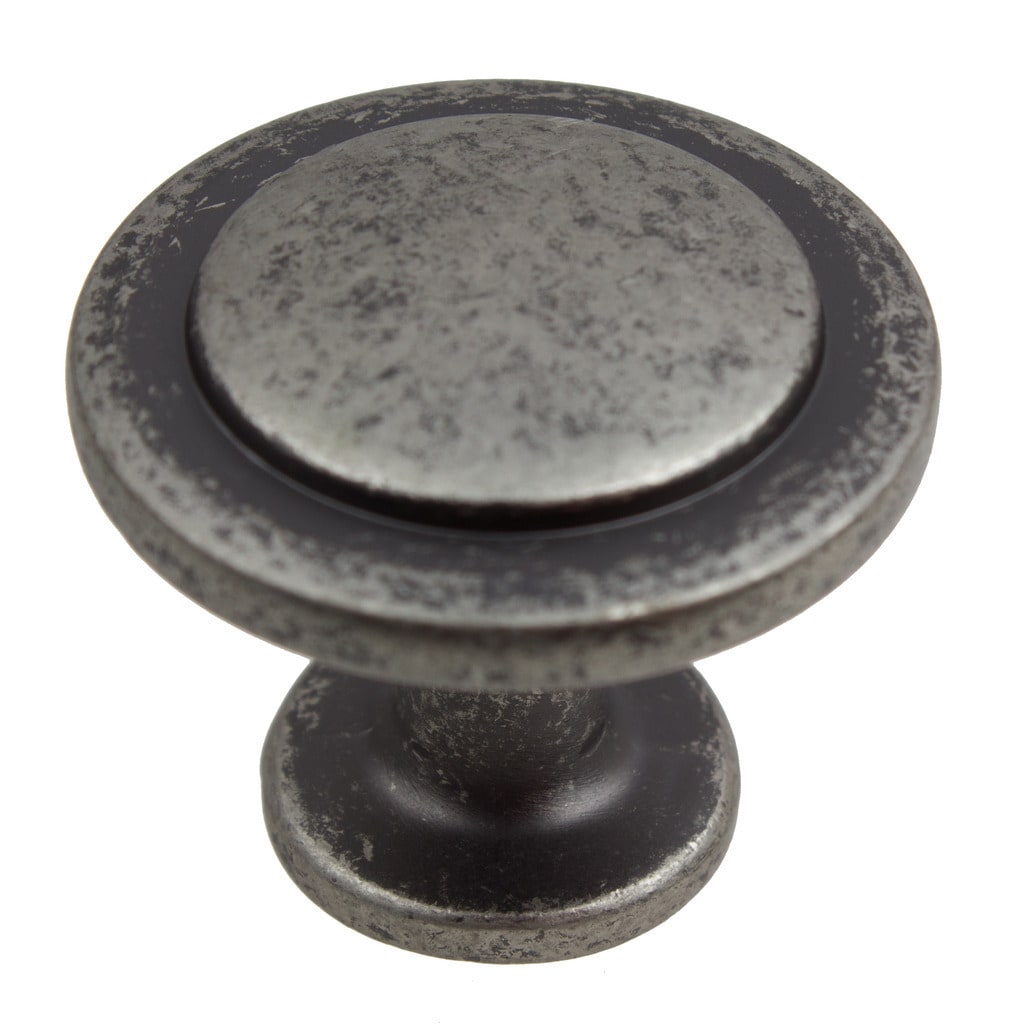 Gliderite 1.25 Inch Weathered Nickel Classic Round Ring Cabinet Knob Pack Of 10 Or 25
