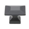 Gliderite 1.375 Inch Matte Black Square Cabinet Knobs Pack Of 25