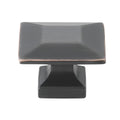 Gliderite 1.375 Inch Oil Rubbed Bronze Square Cabinet Knobs Case Of 25