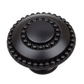 Gliderite 1.375 Inch Round Double Ring Beaded Matte Black Cabinet Knobs Pack Of 10 Or 25