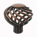 Gliderite 1.5 Inch Oil Rubbed Bronze Round Birdcage Cabinet Knobs Pack Of 10