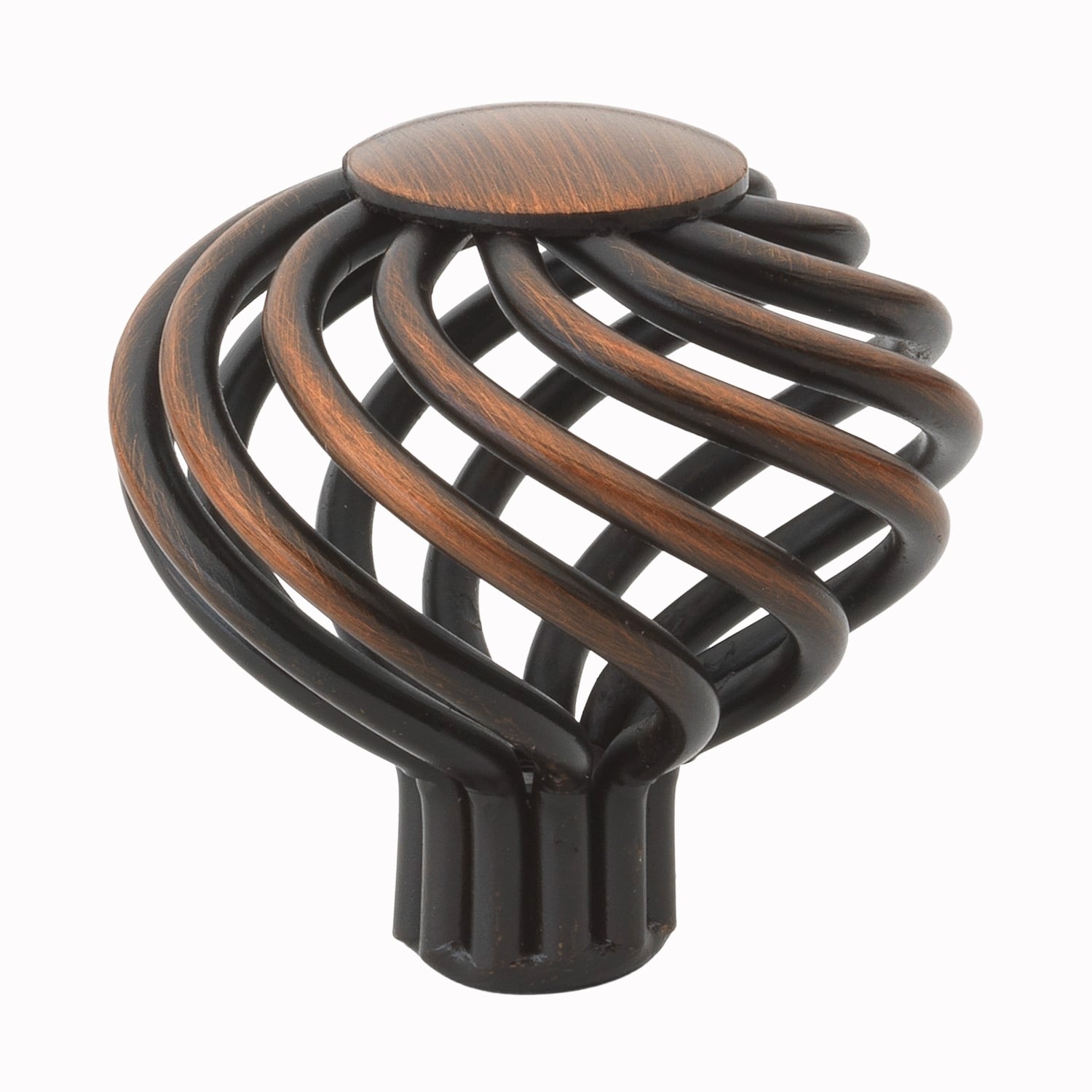 Gliderite 1.5 Inch Oil Rubbed Bronze Round Birdcage Cabinet Knobs Pack Of 25