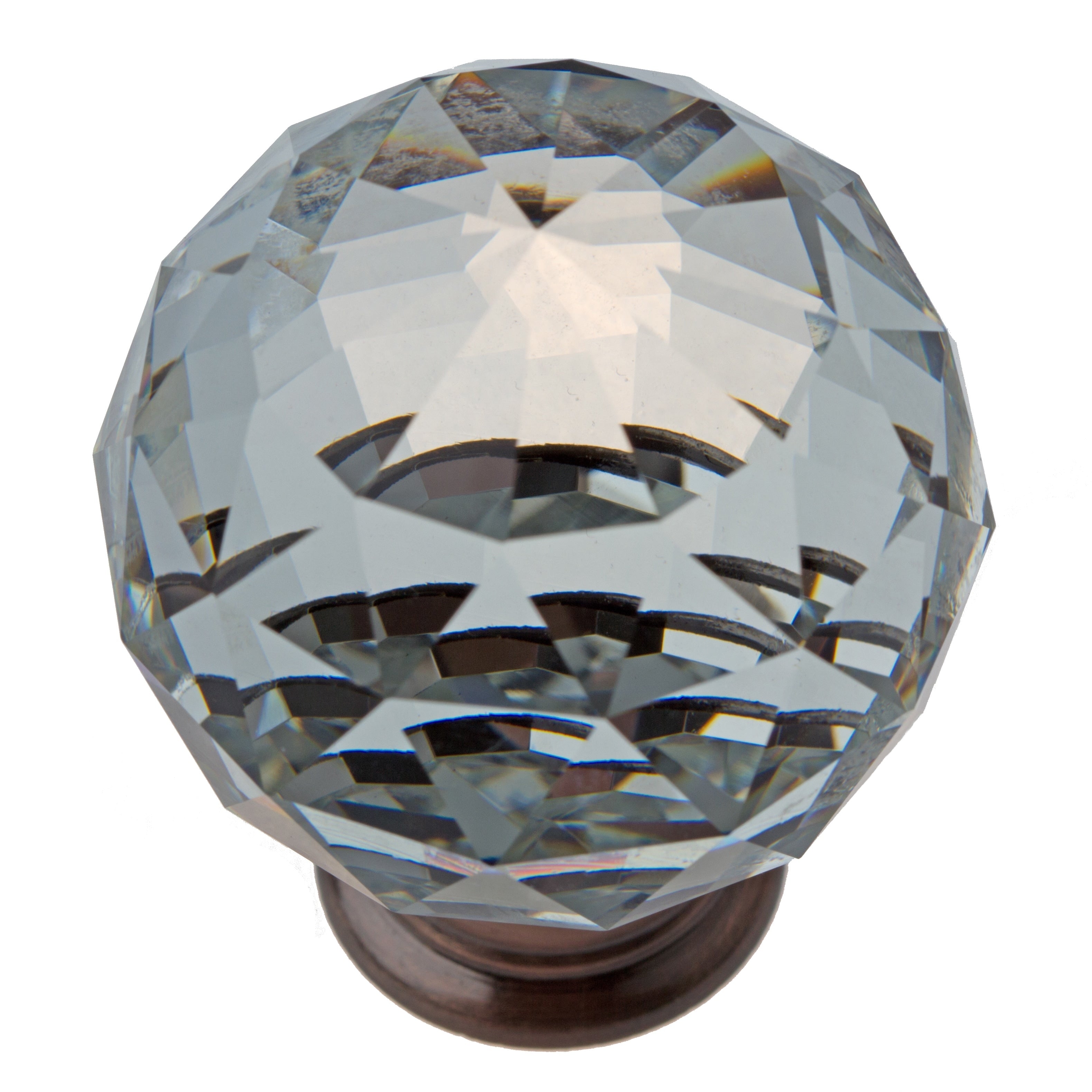 Gliderite 1.57 Inch Clear K9 Crystal Cabinet Knobs Oil Rubbed Bronze Pack Of 10 Or 25