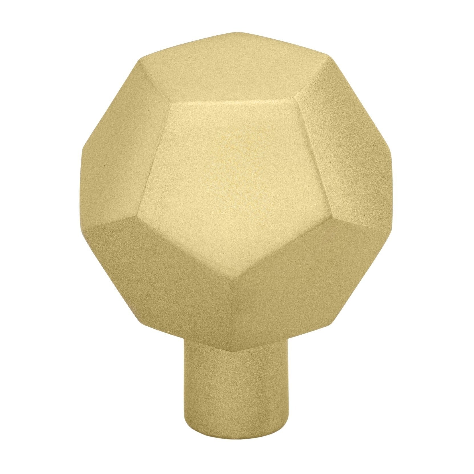 Gliderite 10 Pack 1 1 2 Inch Solid Faceted Cabinet Knob Satin Gold