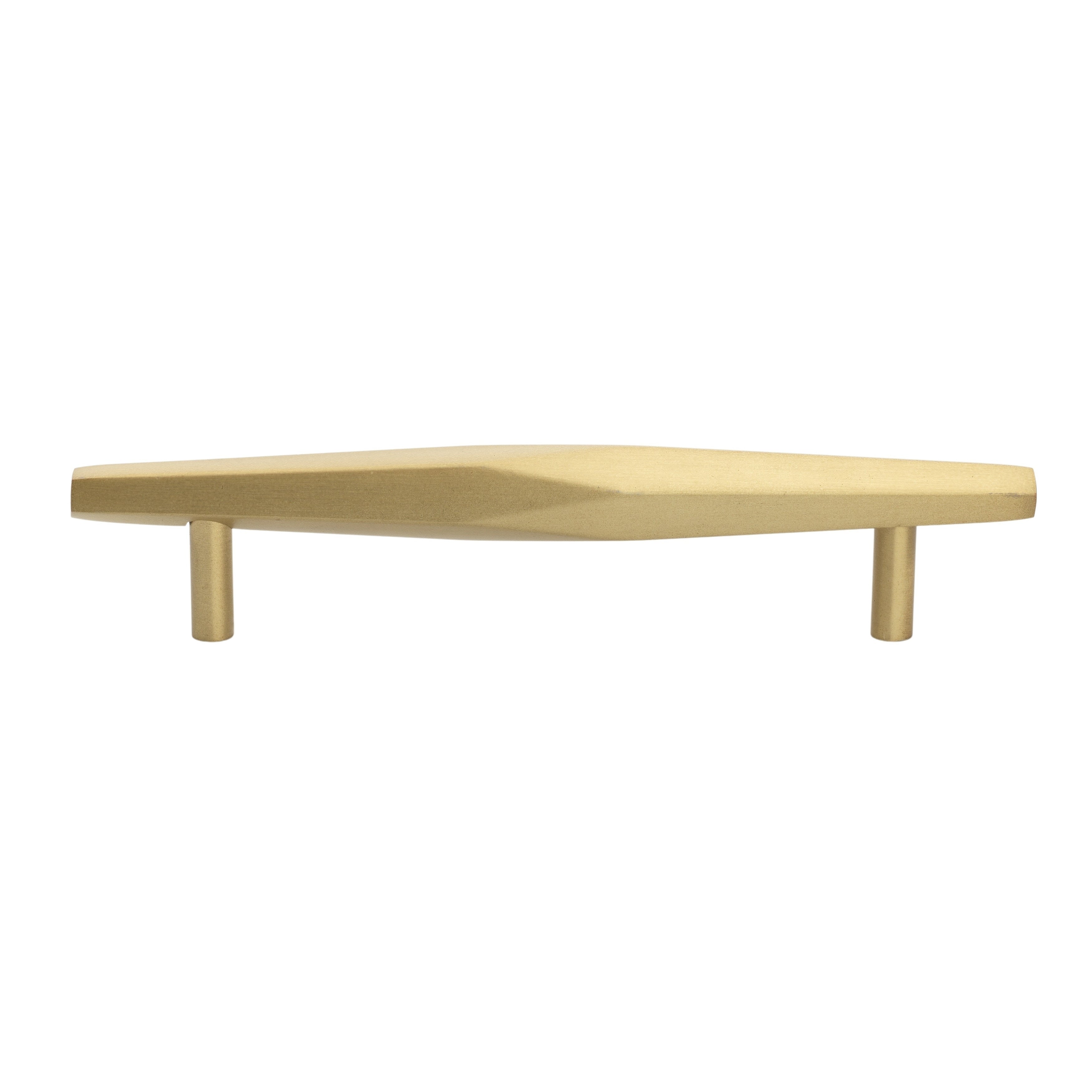 Gliderite 10 Pack 5 Inch Center Solid Faceted Bar Bar Pull Satin Gold