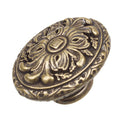 Gliderite 2 Inch Old World Ornate Oval Antique Brass Cabinet Knobs Pack Of 10 Or 25
