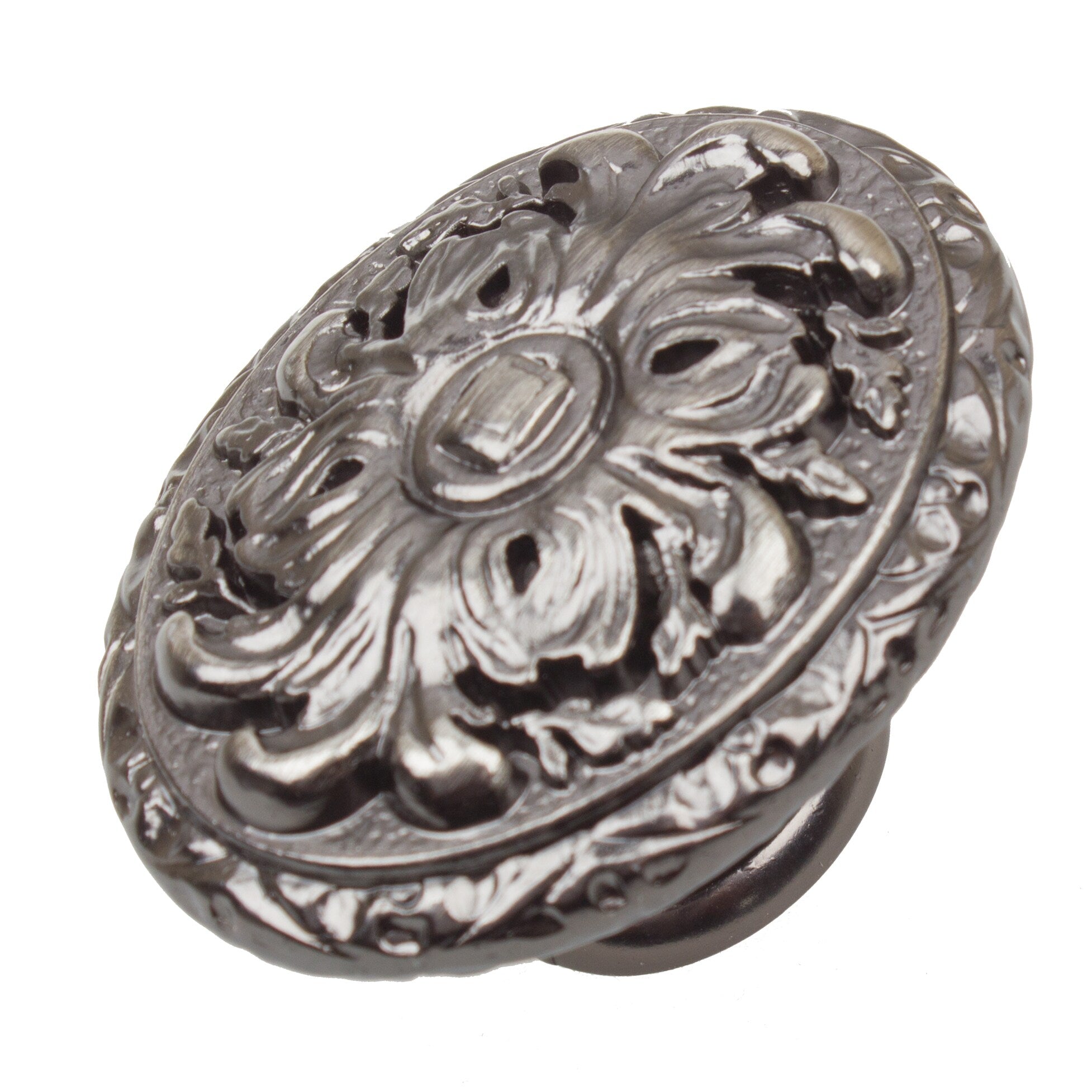 Gliderite 2 Inch Old World Ornate Oval Brushed Pewter Cabinet Knobs Pack Of 10 Or 25