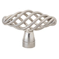 Gliderite 2 Inch Oval Twisted Birdcage Cabinet Knob Satin Nickel Pack Of 25 Silver