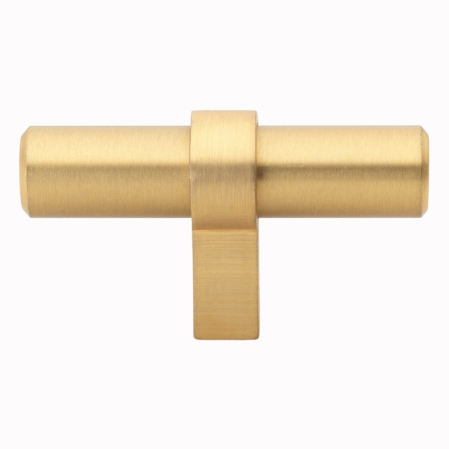 Gliderite 2.25 Inch Solid Satin Gold Euro Cabinet T Knob Pack Of 25