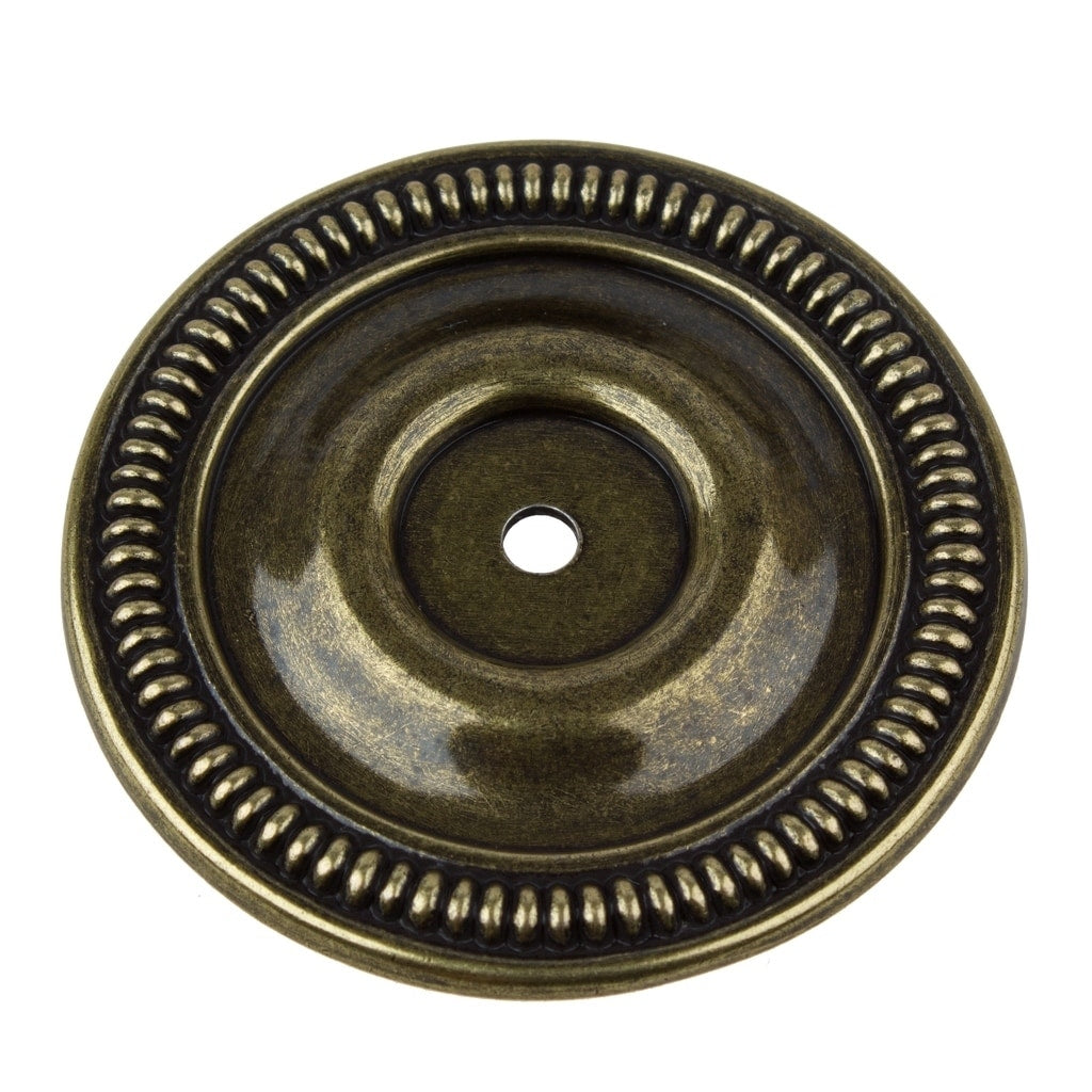 Gliderite 2.5 Inch Antique Brass Round Backplate