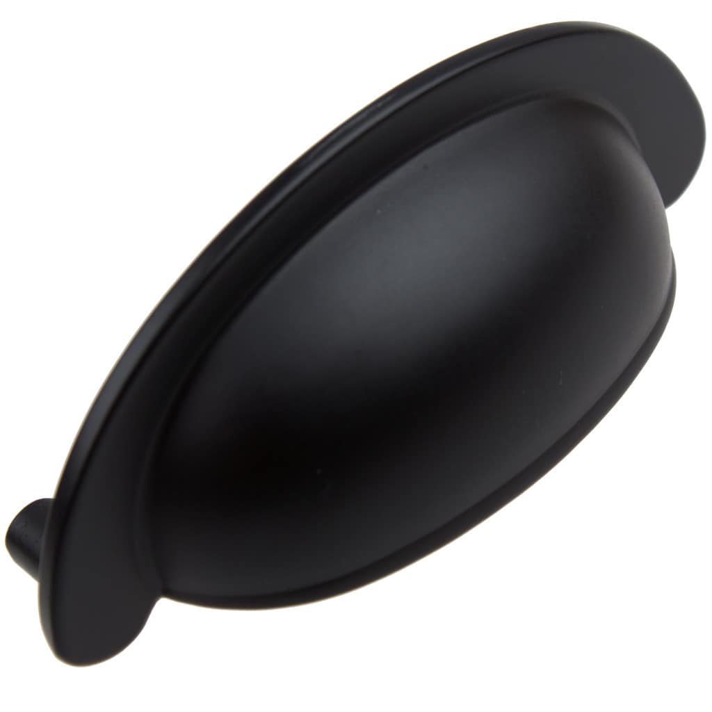 Gliderite 2.5 Inch Cc Matte Black Small Cabinet Bin Cup Pull Pack Of 10 Or 25