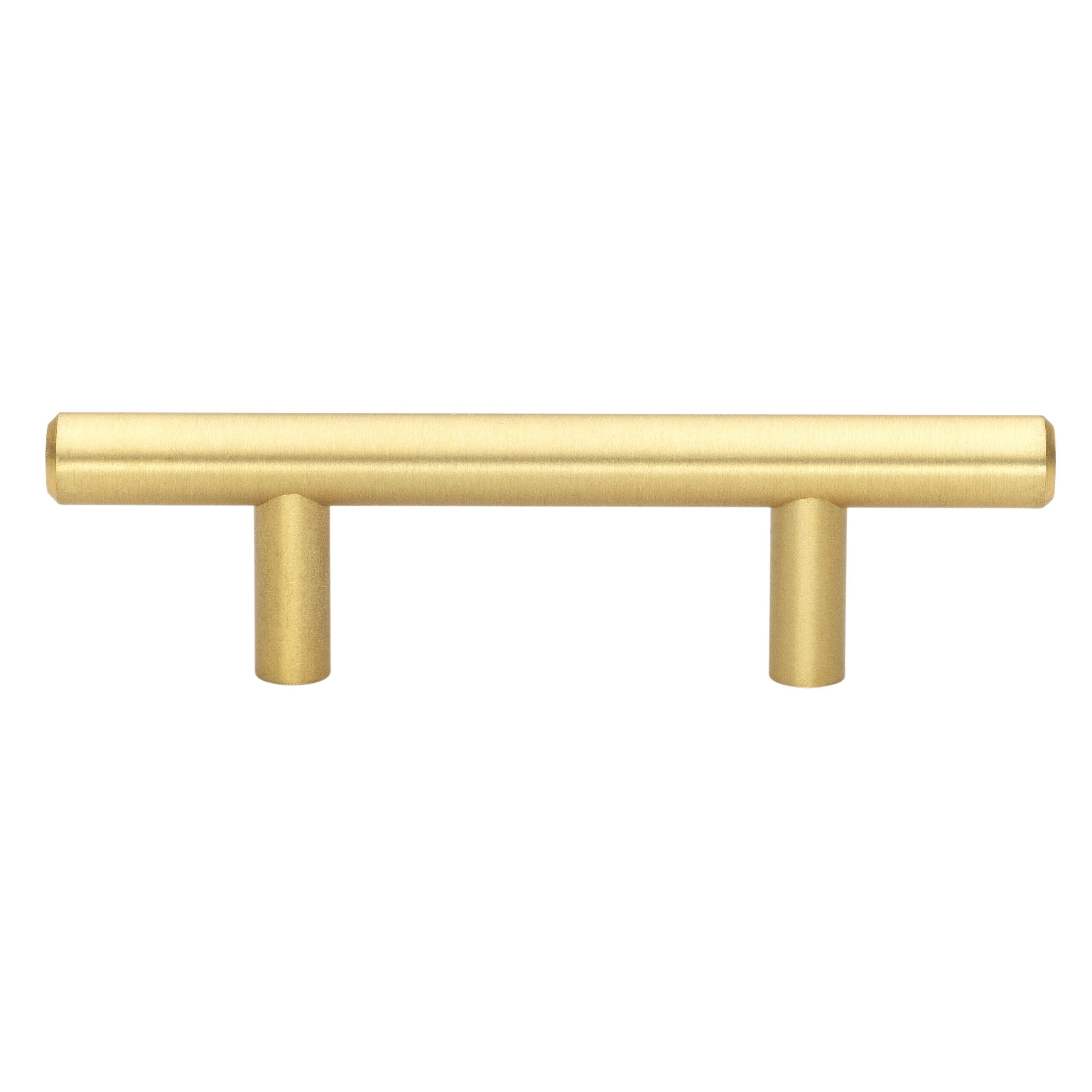 Gliderite 2.5 Inch Cc Solid Satin Gold Cabinet Bar Pulls Pack Of 25