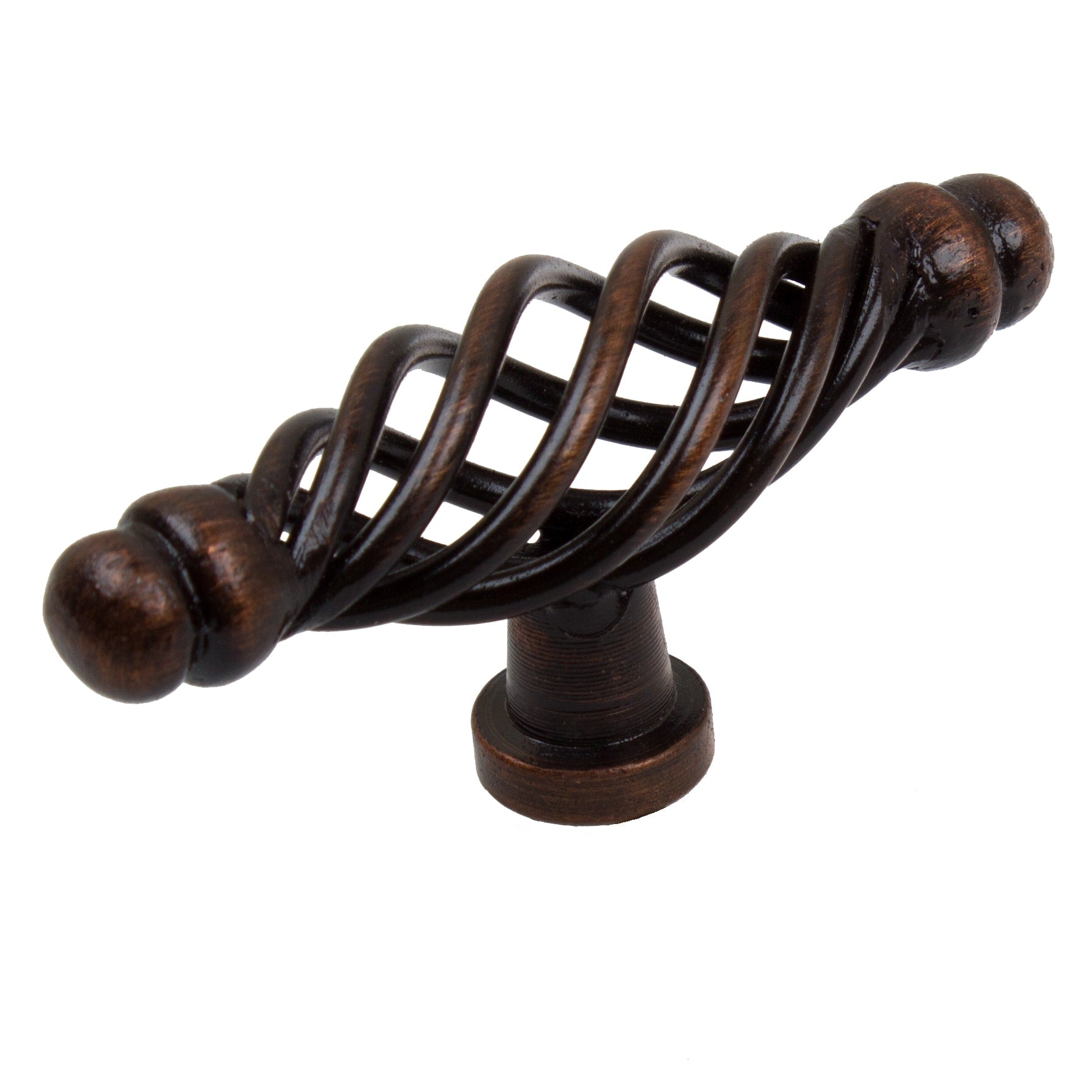Gliderite 2.625 Inch Oil Rubbed Bronze Double Rounded End Birdcage Cabinet T Knobs Pack Of 10 Or 25
