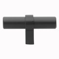 Gliderite 25 Pack 2 1 4 Inch Solid Steel Euro Cabinet T Knob Matte Black