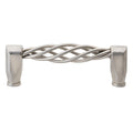 Gliderite 3 3 4 Inch Screw Center Twisted Birdcage Cabinet Hardware Pull Satin Nickel Pack Of 10 Silver