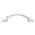 Gliderite 3 Inch Cc Arched Square 4.375 Inch Length Polished Chrome Cabinet Pulls Pack Of 10 Or 25 Polished Chrome