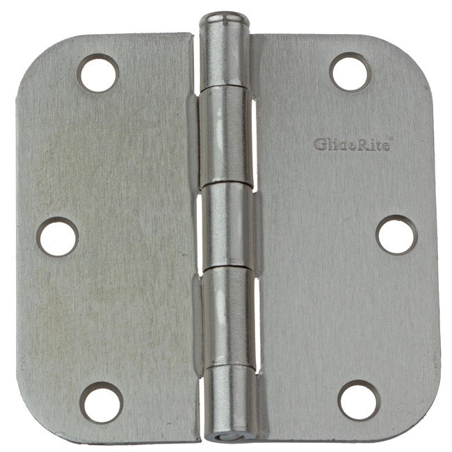 Gliderite 3.5 Inch X 5 8 Inch Radius Satin Nickel Door Hinges Case Of 24