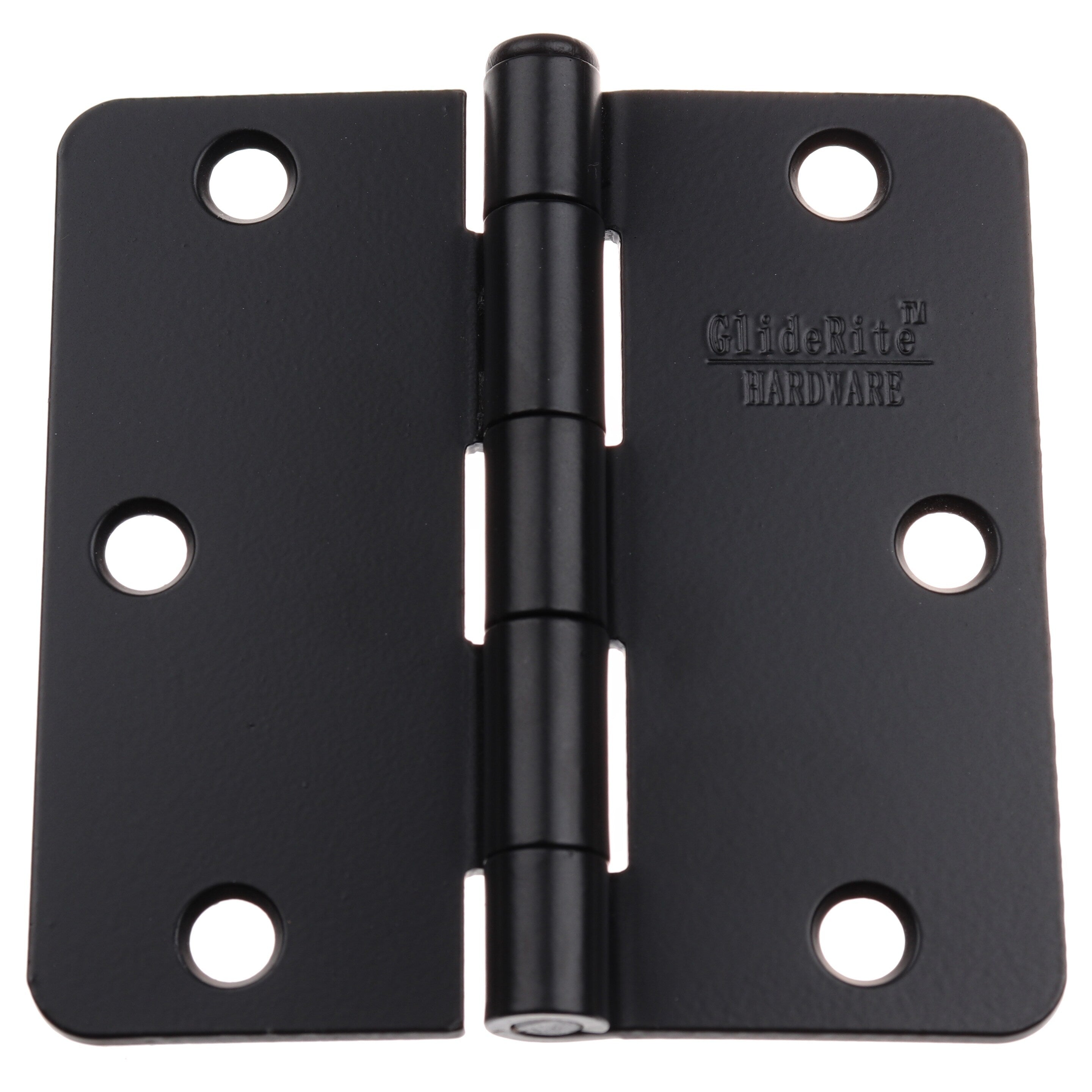 Gliderite 3.5 X 1 4 Radius Matte Black Door Hinges Pack Of 12