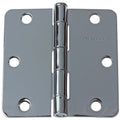 Gliderite 3.5 X 1 4 Radius Polished Chrome Door Hinges Pack Of 12