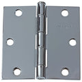 Gliderite 3.5 X 3.5 Square Corner Polished Chrome Door Hinges Pack Of 12