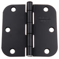 Gliderite 3.5 X 5 8 Radius Matte Black Door Hinges Pack Of 12
