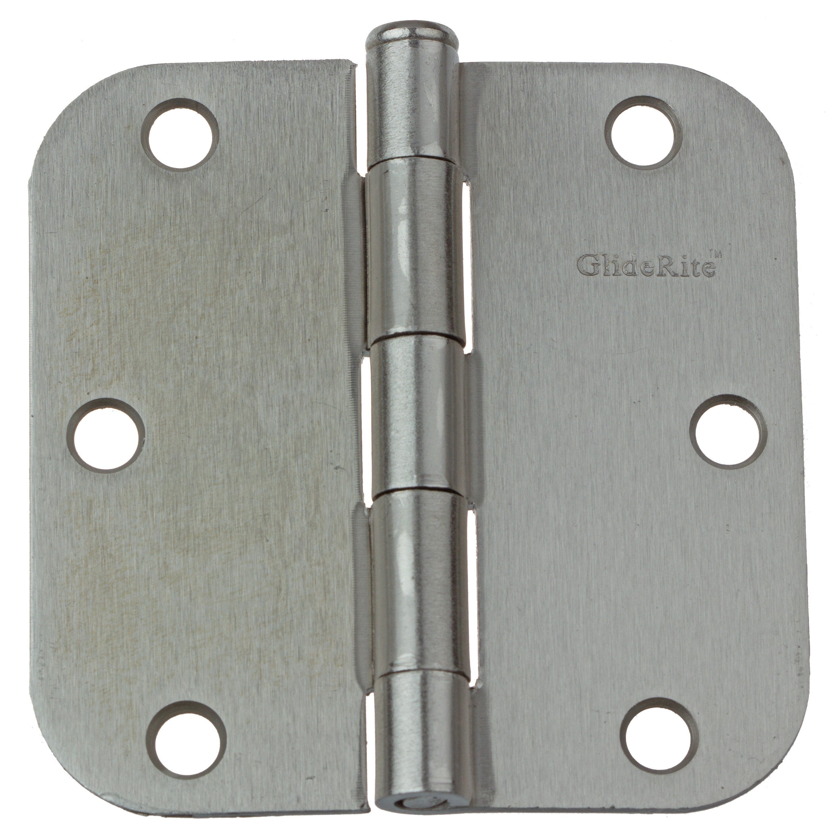 Gliderite 3.5 X 5 8 Radius Satin Nickel Door Hinges Pack Of 12