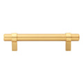 Gliderite 3.75 Inch Solid Oil Satin Gold Euro Bar Pulls Pack Of 25