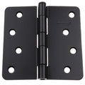 Gliderite 4 X 1 4 Radius Matte Black Door Hinges Pack Of 12