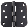 Gliderite 4 X 5 8 Radius Matte Black Door Hinges Pack Of 12
