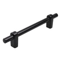 Gliderite 4.25 Inch Cc Matte Black Euro T Bar Cabinet Handle Bar Pulls Pack Of 10