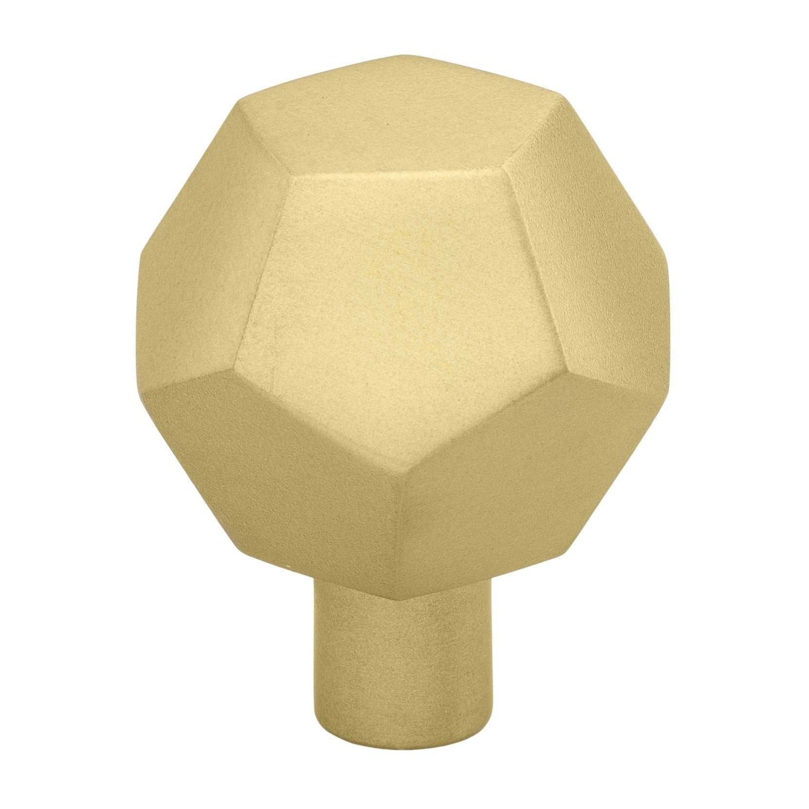 Gliderite 5 Pack 1 1 2 Inch Solid Faceted Cabinet Knob Satin Gold