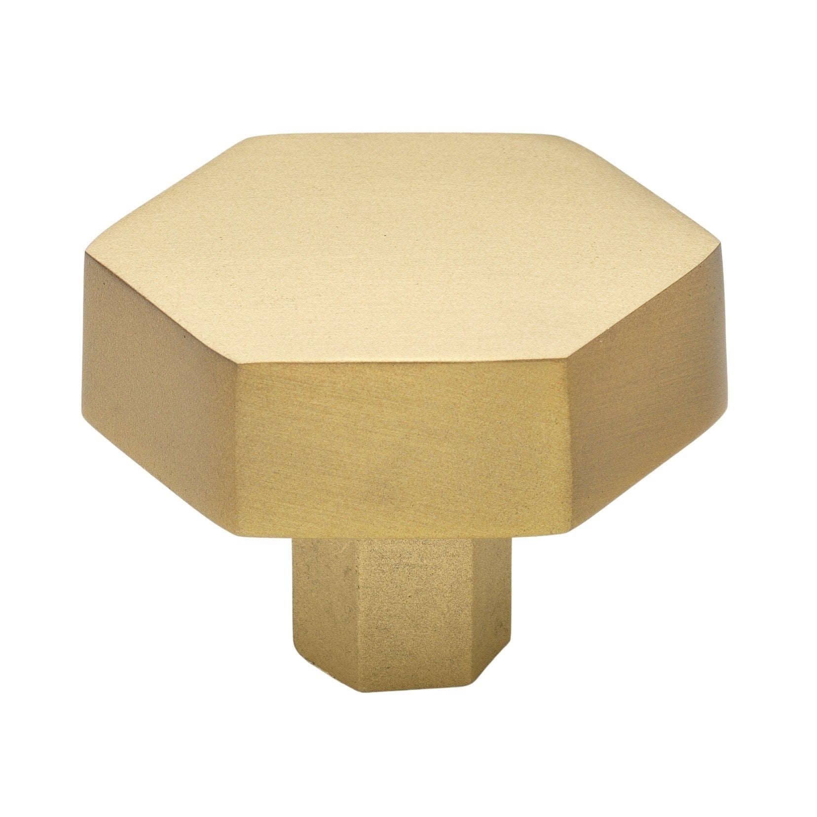 Gliderite 5 Pack 1 1 2 Inch Solid Hexagon Cabinet Knob Satin Gold