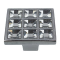 Gliderite 5 Pack 1 1 2 In. Square K9 Crystal Cabinet Knobs Polished Chrome
