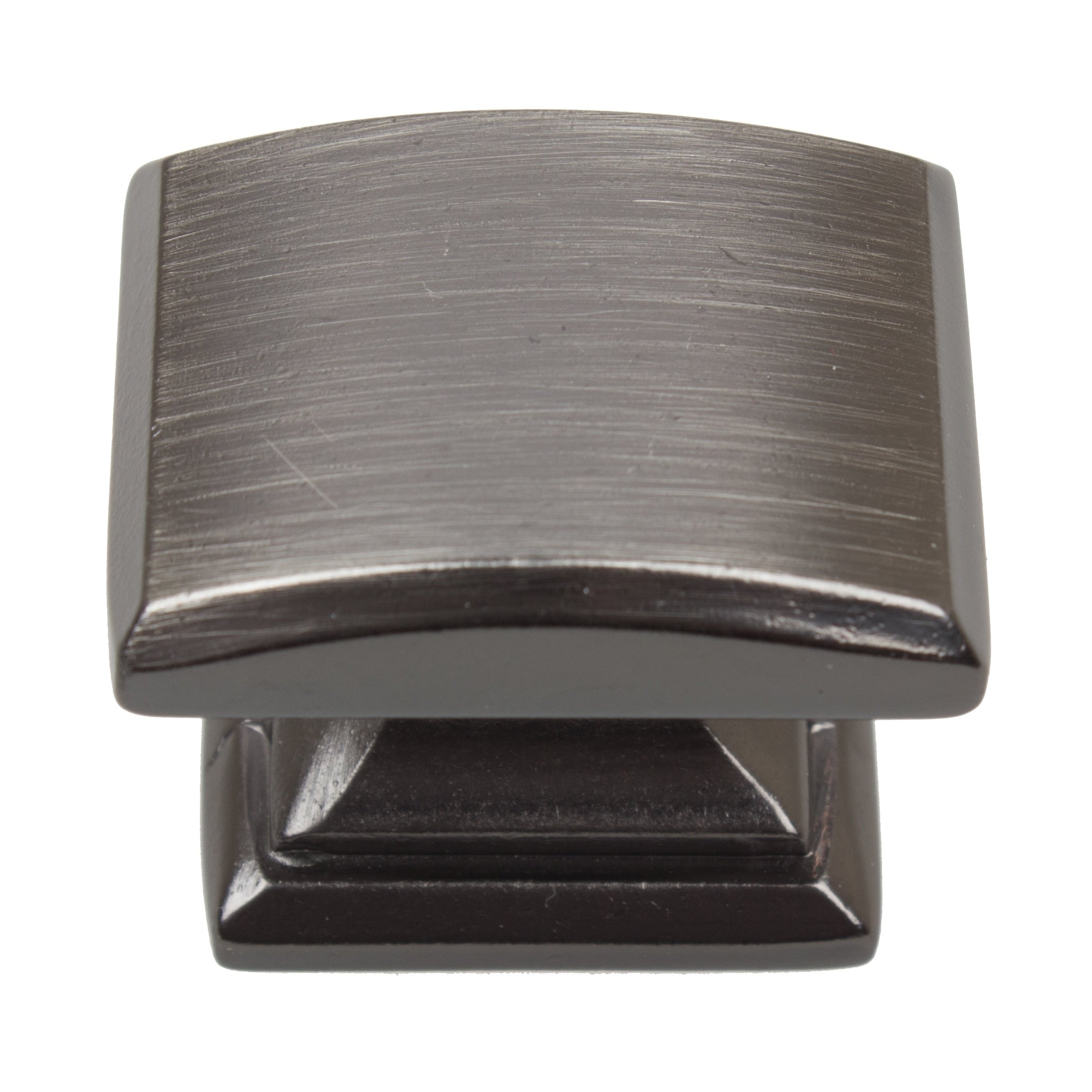 Gliderite 5 Pack 1 1 4 In. Brushed Pewter Domed Convex Square Cabinet Knobs Brushed Pewter