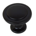 Gliderite 5 Pack 1 1 4 In. Matte Black Round Ring Cabinet Knobs Matte Black