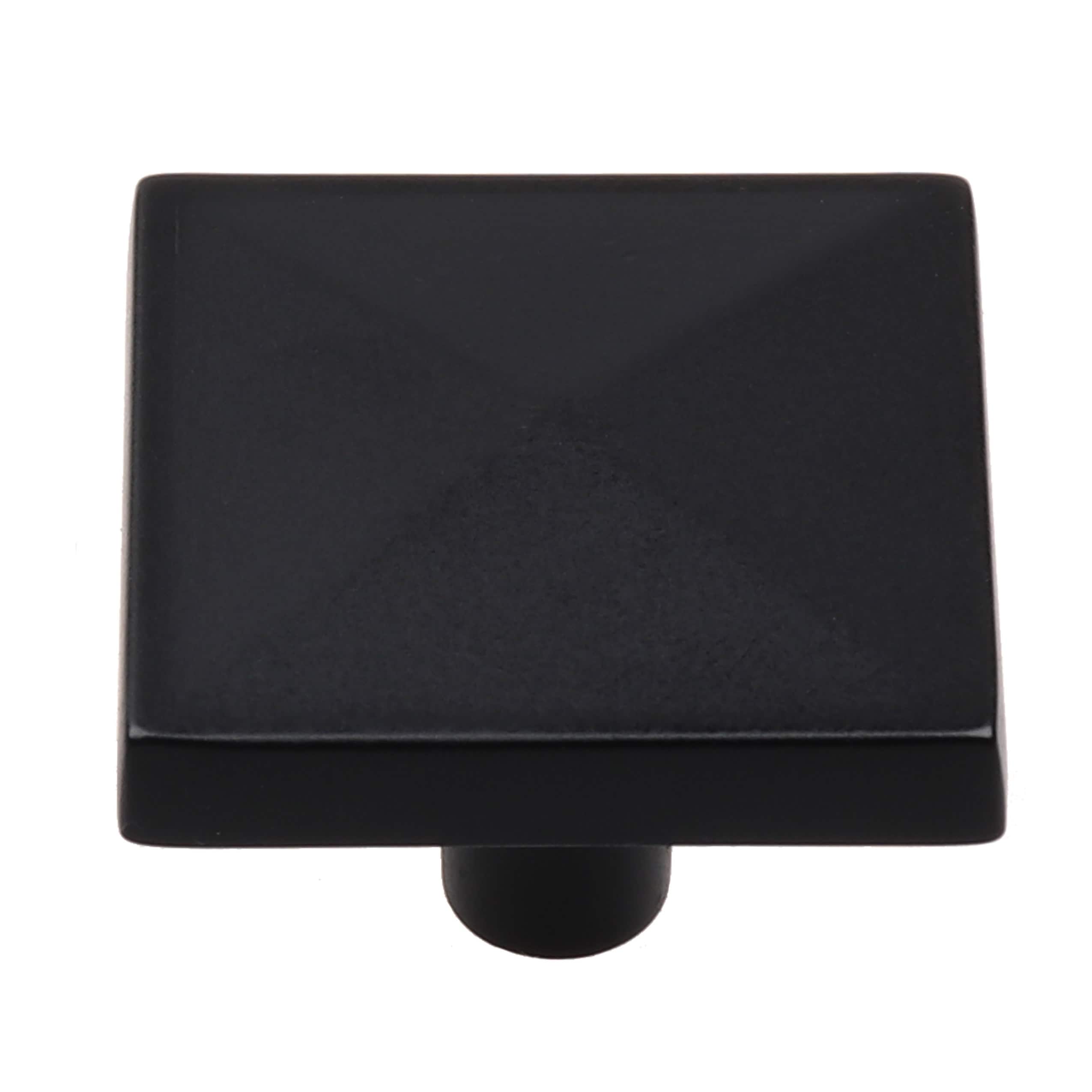 Gliderite 5 Pack 1 1 4 In. Matte Black Square Pyramid Cabinet Knobs Matte Black