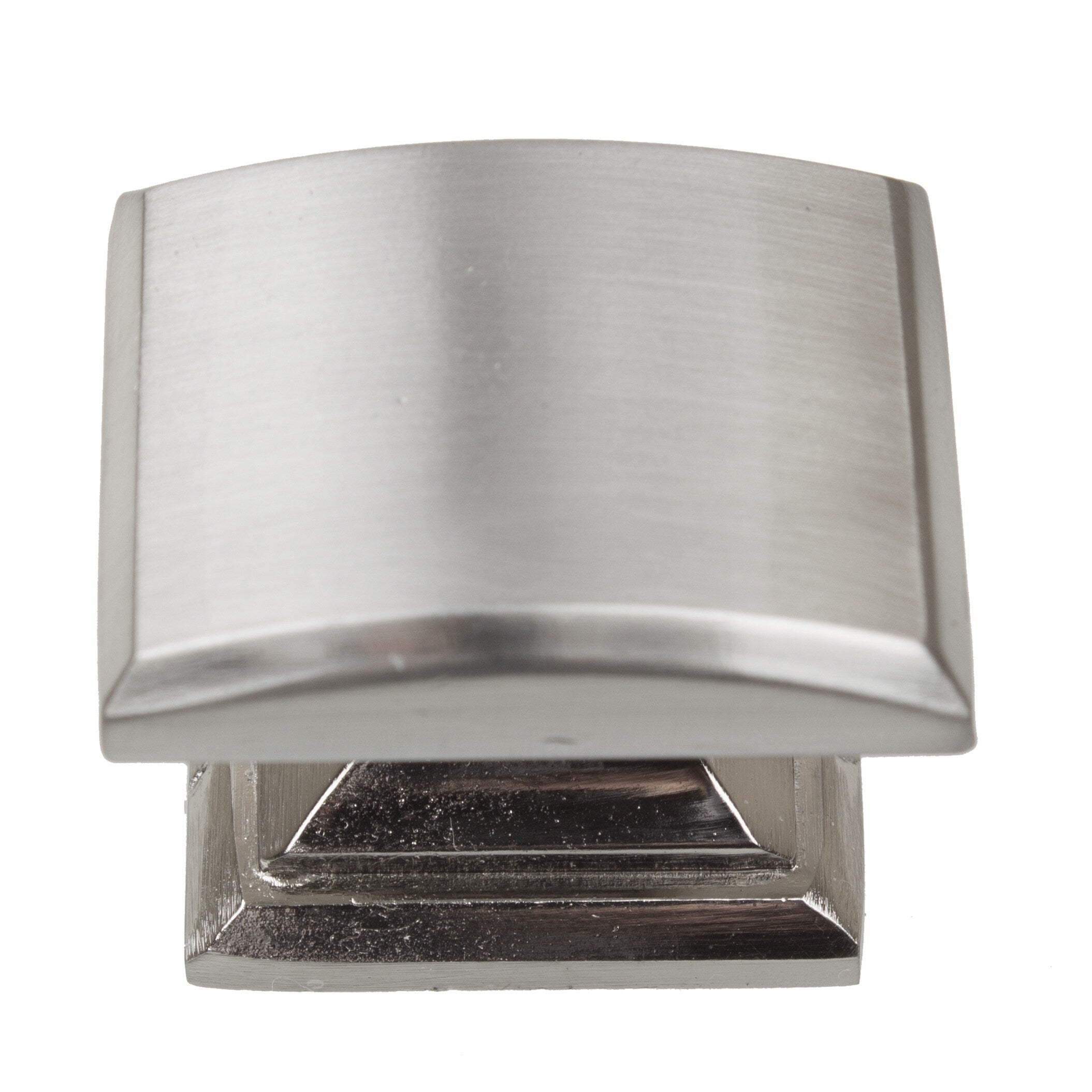 Gliderite 5 Pack 1 1 4 In. Satin Nickel Domed Convex Square Cabinet Knobs Satin Nickel
