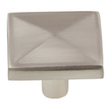 Gliderite 5 Pack 1 1 4 In. Satin Nickel Square Pyramid Cabinet Knobs Satin Nickel