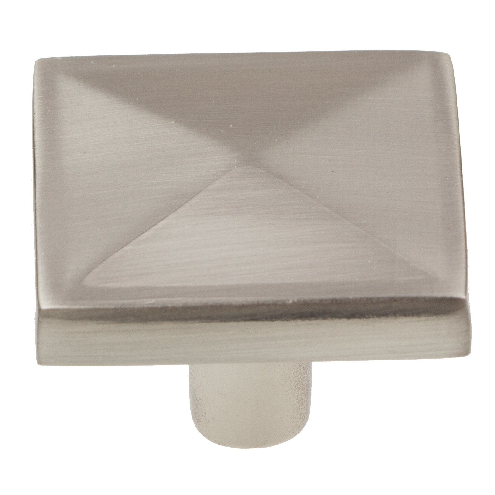 Gliderite 5 Pack 1 1 4 In. Satin Nickel Square Pyramid Cabinet Knobs Satin Nickel
