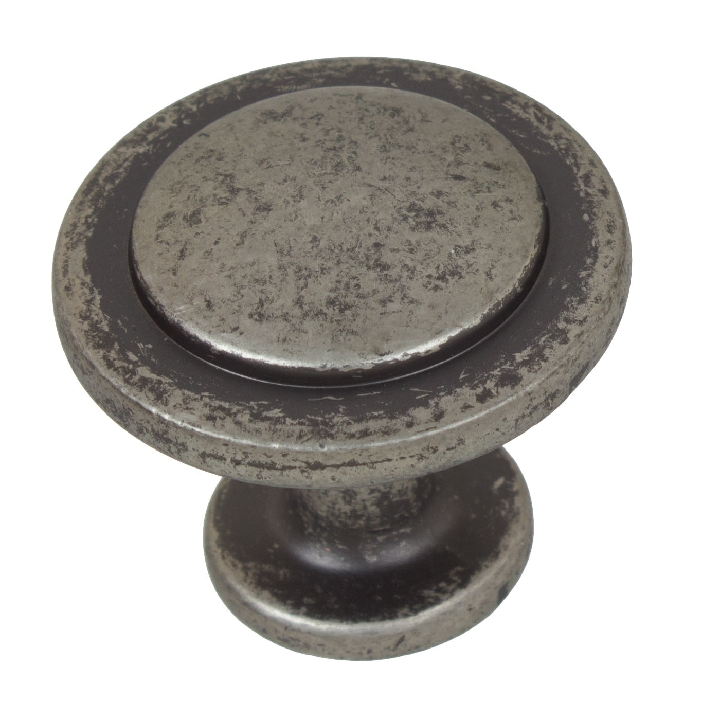 Gliderite 5 Pack 1 1 4 In. Weathered Nickel Round Ring Cabinet Knobs Weathered Nickel