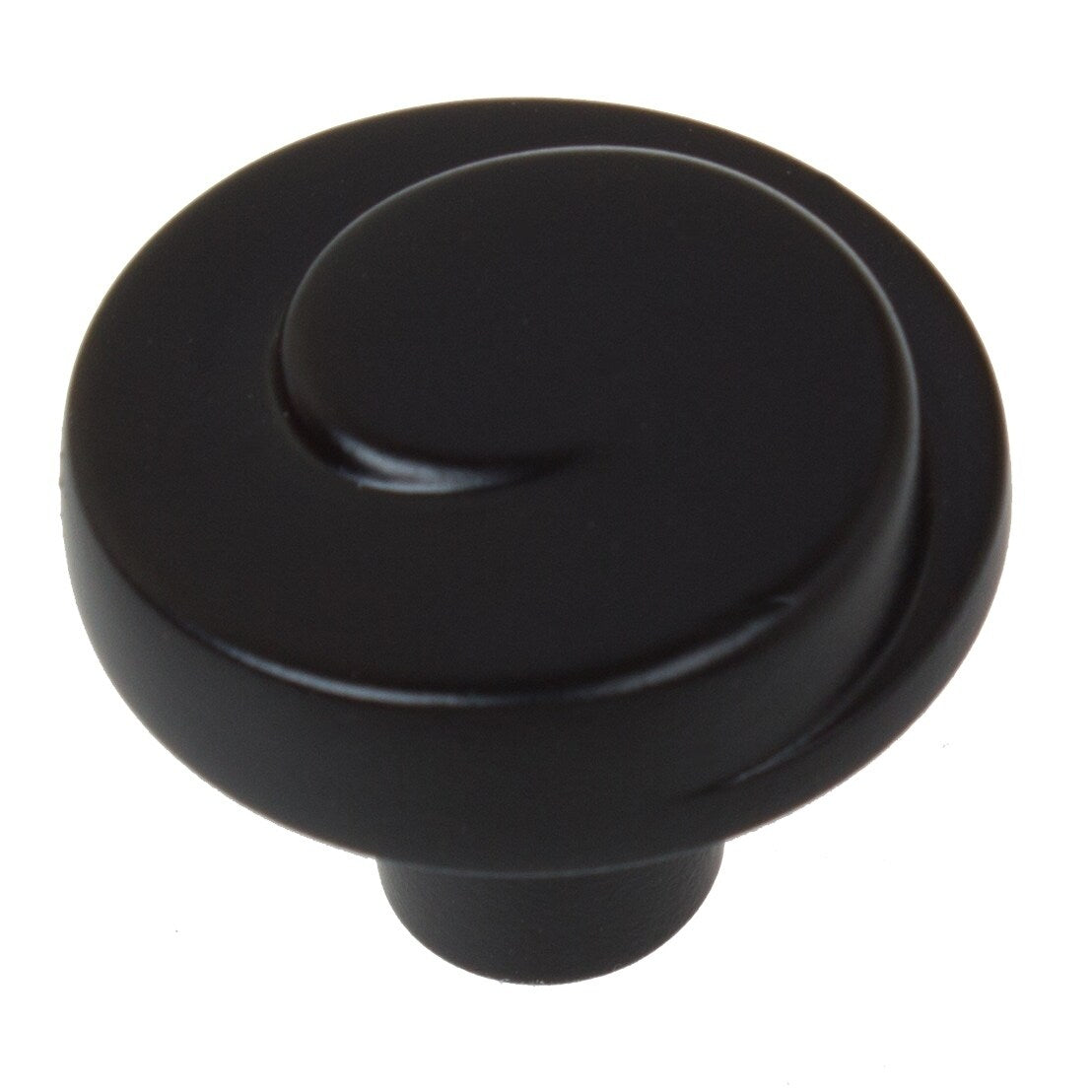 Gliderite 5 Pack 1 1 8 In. Matte Black Swirl Wave Cabinet Knobs Matte Black