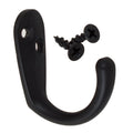 Gliderite 5 Pack 1 3 4 In. Matte Black Single Coat Hooks