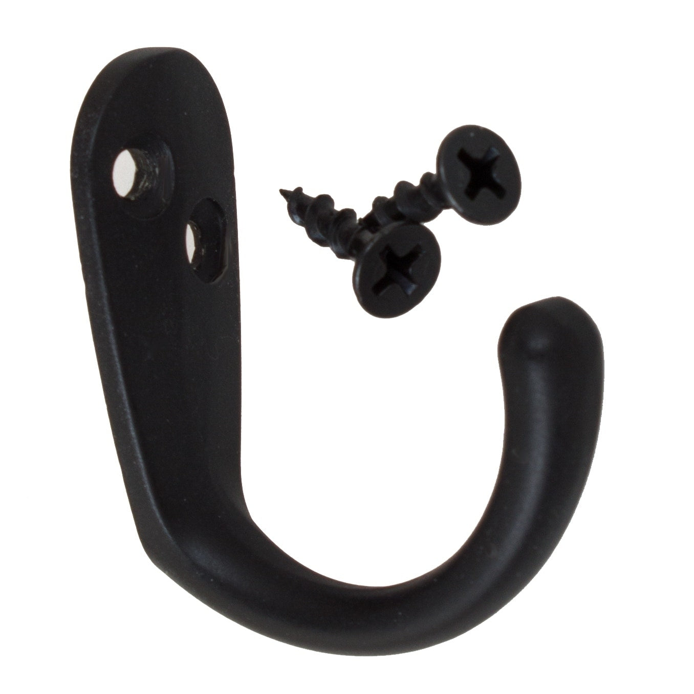 Gliderite 5 Pack 1 3 4 In. Matte Black Single Coat Hooks