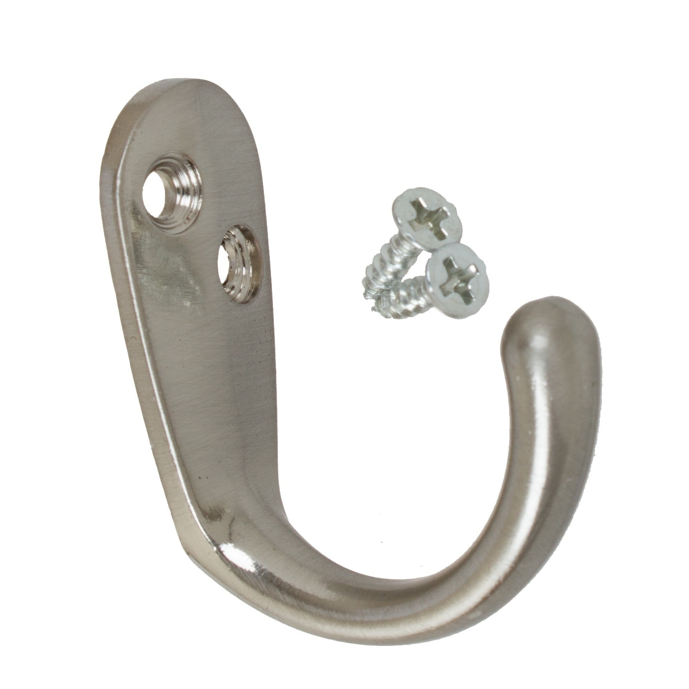 Gliderite 5 Pack 1 3 4 In. Satin Nickel Single Coat Hooks