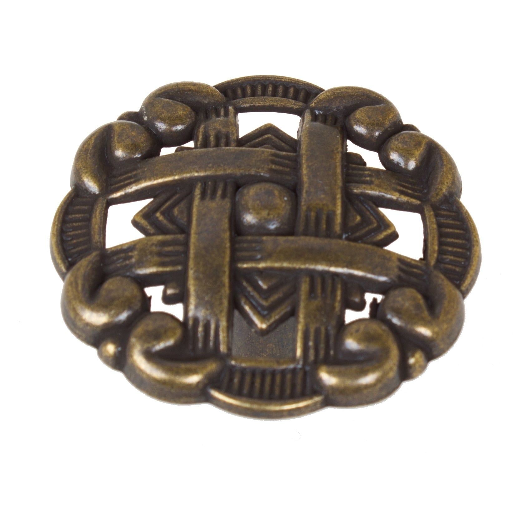 Gliderite 5 Pack 1 3 8 In. Antique Celtic Medallion Cabinet Knobs