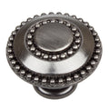Gliderite 5 Pack 1 3 8 In. Brushed Pewter Round Beaded Ring Cabinet Knobs Brushed Pewter