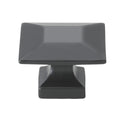 Gliderite 5 Pack 1 3 8 In. Matte Black Modern Square Cabinet Knobs Matte Black