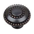 Gliderite 5 Pack 1 3 8 In. Oil Rubbed Bronze Round Beaded Ring Cabinet Knobs Oil Rubbed Bronze